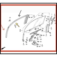 Rubber Run Channel Window Glass Honda Crv Gen2 2002 2003 2004 2005 2006