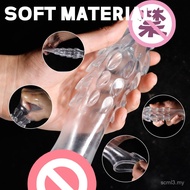 Male Vibrating Condom Realistic Penis Sleeve Wearable Dild0 Cover Thickened Lengthened Condom