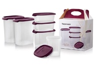 tupperware one touch fresh set with gift box ( 6pcs )