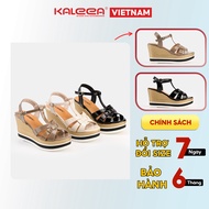 Kaleea - Giày Sandal Cao Gót Đế Xuồng Nữ Dáng Quai Nơ Thời Trang Đi Nhẹ Hack Dáng - SD06