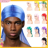 [ariny] 2 Pcs Silky Durag for Men Women Long Tail Durag Wave Headwraps Neck Covering Satin Doo Durag