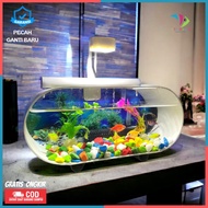 Terbaru [COD] TERMURAH ! Aquarium set lengkap / aquarium mini ikan