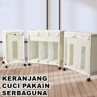 Transparent Space Clothes Basket With Wheels Folding Laundry Bag Multifunctional Laundry Basket XZ-2
