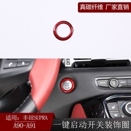 Suitable for Toyota supra Bull Devil A90 A91Real Carbon Fiber One-Key Start Switch Ring Interior Mod