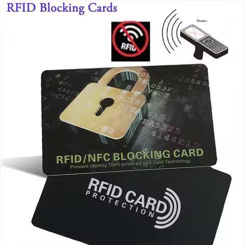 5Pc RFID Blocking Cards Contactless NFC Debit Credit Card Passport Protector Blocker Set Smart Anti-