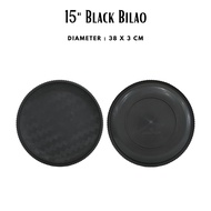 ON HAND BILAO/ BLACK PLASTIC BILAO/ PICNIC PLATE/ PLASTIC ROUND BILAO/ 10 BLACK BILAO/15 BLACK BILAO