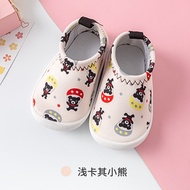 Giày Bún Tập Đi Cho Bé Trai Bé Gái Họa Tiết Hoạt Hình Đế Mềm Chống Trơn Trượt Giày Tập Đi Phong Cách