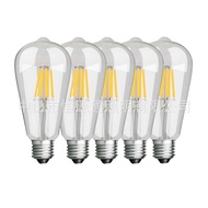 6pcs E27/E26 220V 110V 4W 6W 27k Edison Bulb LED Filament Bulb