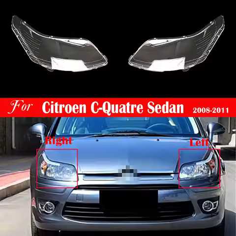 Car Front Headlamp Lens Replacement Light Auto Shell For Citroen C-Quatre Sedan 2008 2009 2010 2011 