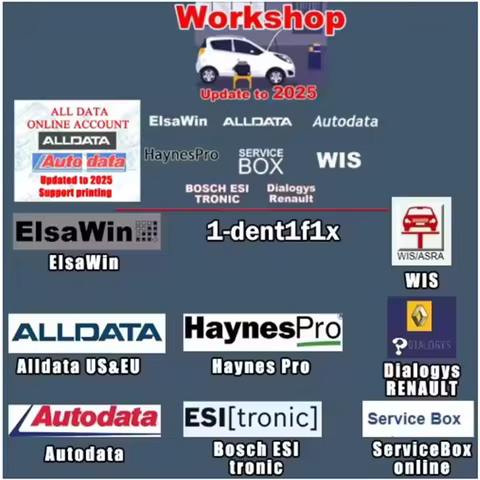 2025 for Alldata Auto-data Newest Car Repair Software for Auto Data All Data Hay-nes PRO Support Mob