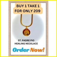 ❃ ◇ ⭐ STAINLESS NECKLACE GOLD ST. PADRE PIO BUY 1 TAKE 1 HYPOALLERGENIC