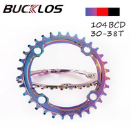 BUCKLOS MTB Chainring 104BCD 34T Chain Ring Oavl Round 30T 32T 36T 38T 40T 42T 104 BCD Chainring Fit