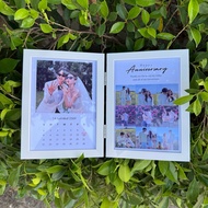 Couple Photo Frame Edit Text With A Bow Tie Box (5x7 Hinge Real Glass)