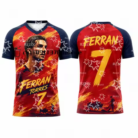 2026 Spain #7 FERRAN TORRES Soccer Jersey Breathable Quick Dry Football Shirt Summer Sports Men's T-