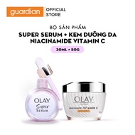 Combo Dưỡng Sáng Serum Olay Super Serum Firms Brightens Hydrates 30Ml & Kem Dưỡng Olay Niacinamide &