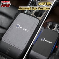 Volvo Car Armrests Storage Box Anti-dust Mats Soft Leather Suede Car Armrest Dust-proof Waterproof C