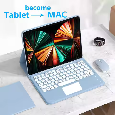 Keyboard with Case for Tecno Megapad 11 2025 11 Inch Detachable Magnetic smart folio stand flip Keyb