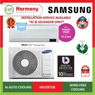 SAMSUNG 1.0hp - 2.5hp Wind-Free Premium Plus Inverter Air Cond AR10BYEAAWKNME / AR13BYEAAWKNME / AR2
