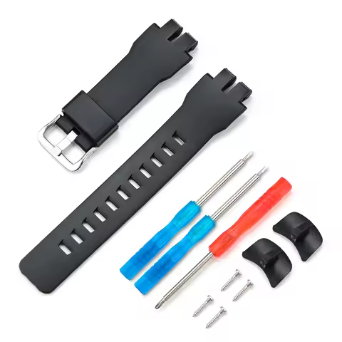Black Resin Strap for Casio Protrek PRW-3000/3100/6000/6100 PRG-300 Men Sport Waterproof Rubber Repl