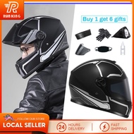 TB Motorcycle Helmet Motosikal Topi Keledar Double Lens MurahYa GXT Double Lens Half Helmet