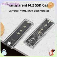 MOILYGOODSG NVMe SSD Enclosure, Plug and Play Transparent M.2 SSD Enclosure,  SSD Adapter Plastic Po