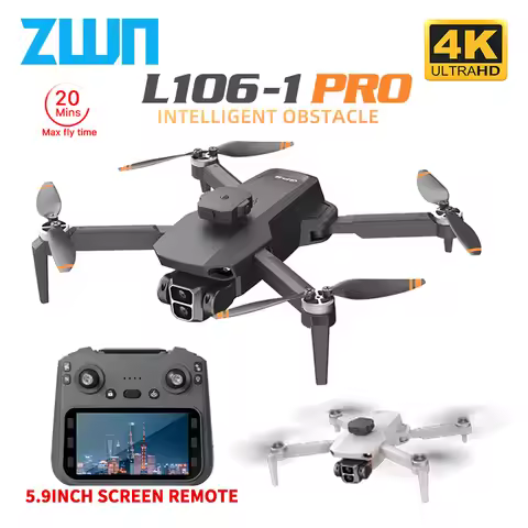 L106-1PRO GPS Professional Drone With 4K HD Camera Screen Remote 5G WIFI 3KM EIS Obstacle Avoidance 