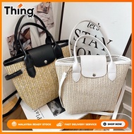 Kstyle Trending Woven Rattan Fashion Weekend Beach Bag Tote Bag Shoulder Bag Handbag- 9685