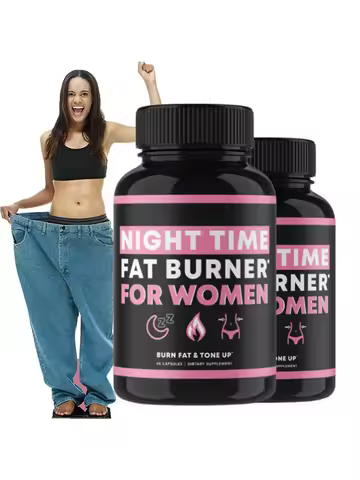 Night Time Fat Burner Supplement for Women, Belly Fat Burner & Tone Up Pills for Bloating & Metaboli