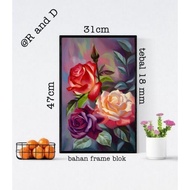 Hiasan Dinding Bunga Anggrek Ukuran Besar 47x31  | Hiasan dinding kamar bunga tulip | Hiasan dinding dapur A3 | Dekorasi dinding kantor bunga | Hadiah ulang tahun Pajangan dinding | Gambar bunga | cetak foto custom | reques foto RD115