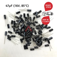 Electrolytic Capacitor (E-Cap): 47μF (16V, 85°C)