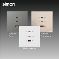 SIMON M7 Series 30W USB Type A + Type C White champagne  Grey Switch / Switches & Socket Outlet