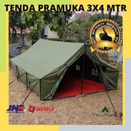 Tenda Pramuka ukuran 3x4 meter d 300 korea tanpa tiang