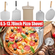 6.5-13.78 inch Pizza Peel Aluminium Alloy Pizza Shovel with Handle Non-Stick Perforated Pizza Shovel