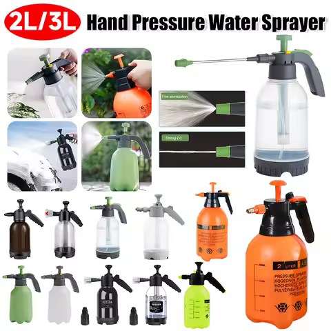 2L Hand Pressure Garden Sprayer Adjustable Air Pump Water Sprayer Plant Spray Bottle Car Wash Spray 