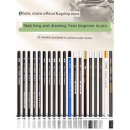 pensil warna colour pencil Marley Sketch Pensil Arang Pena Sketsa Khas untuk Pelajar Seni 14b Set Pe