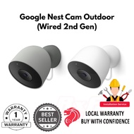Google Nest Cam Outdoor (Wired 2nd Gen) Security Camera2K Video & Gemini A! Night Vision 2-Way Audio