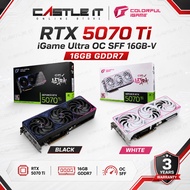 COLORFUL iGame GeForce RTX 5070 Ti Ultra OC SFF 16GB GDDR7 Graphics Card Black White