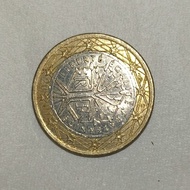 uang logam 1 euro france 2001