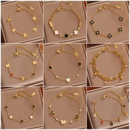 Titanium Steel Bracelet Women Do Not Fade Hot-selling Fashion Stainless Steel Bracelet Butterfly Luc