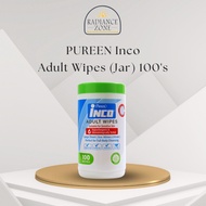 PUREEN Inco Adult Wipes 100's - for sensitive skin