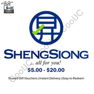 Sheng Siong E-Voucher $5 $10 $20 Shopee Inbox Same Day Delivery Voucher Gift