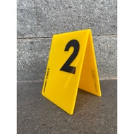 ACRYLIC TABLE NUMBER/ RESTAURANT TABLE NUMBER 2-SIDED TABLE NUMBER