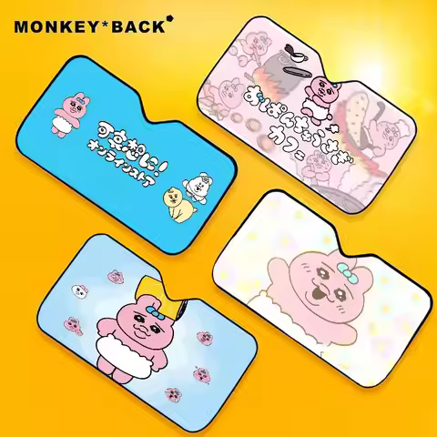 Cartoon Cute O-Opanchu Car Solar Protection Heated Windshield Sunshade Car Cover Sun Shade Auto Sun 