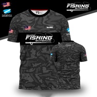 Free custom name BAJU MANCING Malaysia Fishing Brotherhood