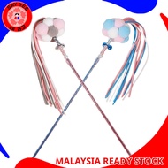 SayYes Penggoda Kucing Cat Teaser Stick Acrylic Cat Fairy Long Handle Colorful Tease Stick Plush Com