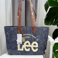 กระเป๋าสะพายไหล่ lee tote bag ผ้าหนา ใบใหญ่จุของได้เยอะมาก