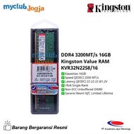RAM DDR4 16GB (16GBx1) 3200MHz PC25600 Kingston Value RAM KVR32N22S6/16