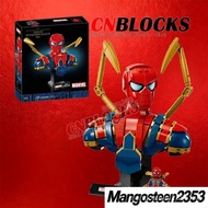 Copy DIY Super heroes Marvel Iron Spider-Man Bust 76326 (379 pcs) Building Blocks Decorations Collec