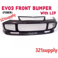 Mitsubishi EVO3 Front Bumper + Skirt Lip (copy ori Lancer Evo 3) pu1076