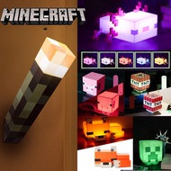 Minecraft Light Creeper Diamond Axolotl Lamp Minecraft Torch Night Light MC Led Model Game Collectib